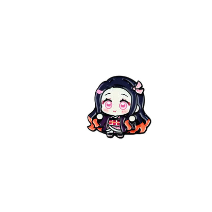 Demon Slayer Enamel Pins Kawaii Cartoon Character Brooch Clothing Backpack Lapel Badges Fashion Jewelry Accessories