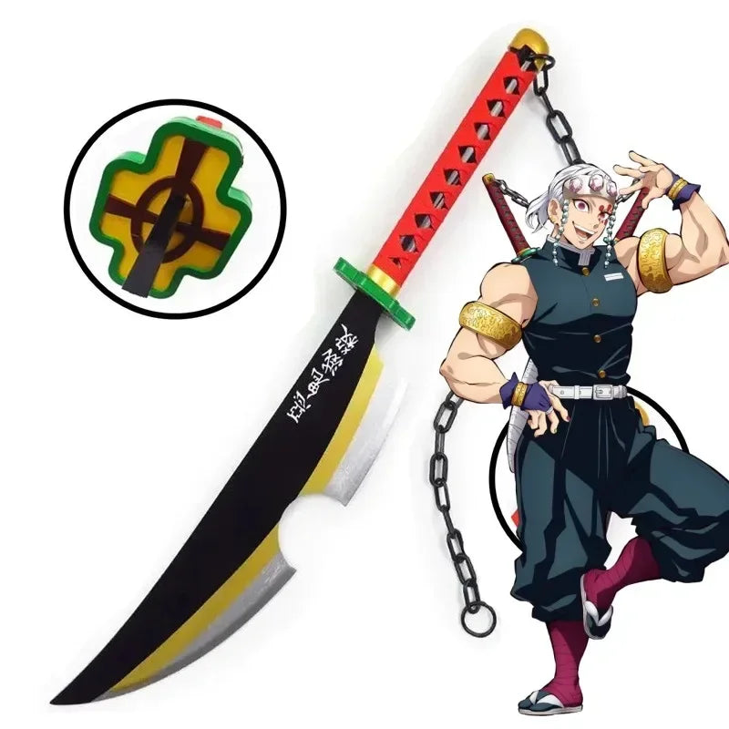 72/104cm Demon Slayer Sword Anime Kimetsu No Yaiba Cosplay Prop Tanjirou Shinobu Real Size Japanese Katana Samurai Sabre Gift