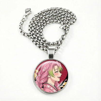 Demon Slayer Kimetsu No Yaiba Necklace Jewelry Chain Pendants Charms Fashion Sweater Decoration Anime Accessories Party Gifts