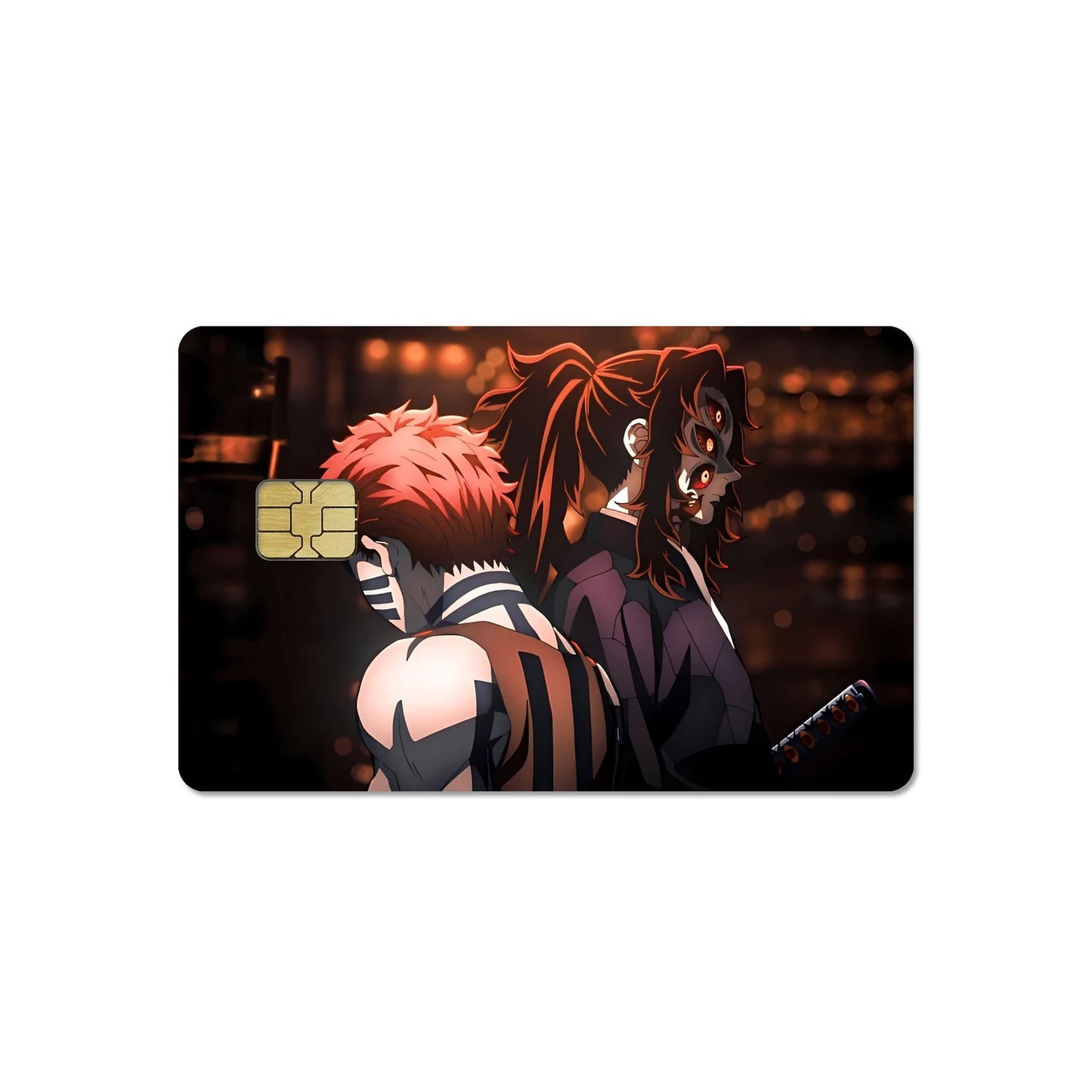DIY Self-made Anime Demon Slayer 2.5D HD Matte PVC Sticker Film Tape Skin for Credit Card Debit Card Waterproof Sticke Gift