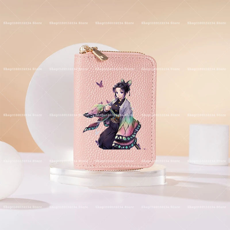 New Demon Slayer Wallet Woman Man Fashion Zipper Wallet Anime Cartoon Coin Purse Man Card Holder Fashion Money Bag Birthday Gift