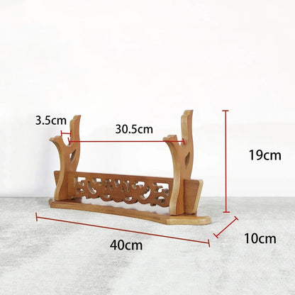 Wooden Katana Stand Holder Dragon Sword Storage Shelf Rack Support Display Japanese Katana Demon Slayer Sabre Cradle Organizer