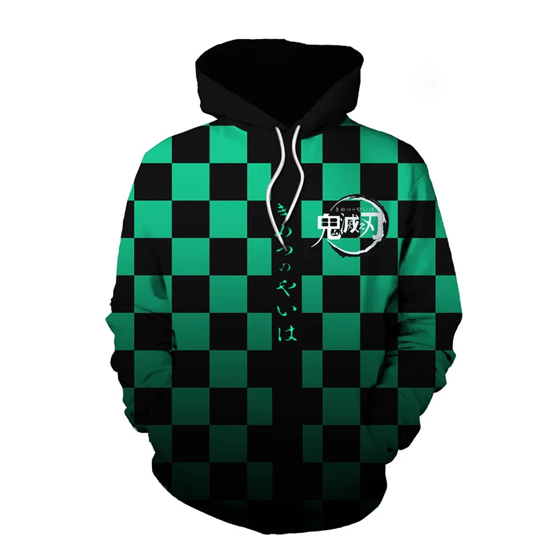 Anime Demon Slayer Kimetsu No Yaiba 3D Hoodie Sweatshirts Demon Slayer Agatsuma Zenitsu Tomioka Giyuu Cosplay Men Coat Outfit