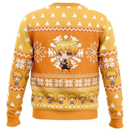 New Demon Slayers  inter Christmas Series Blade Round Neck Hoodie Printed Imitation Sweater Knitted Decorative Daily Necessit