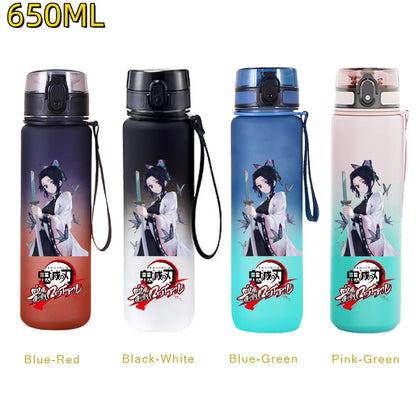 650ML Demon Slayer Kamado Tanjirou Rengoku Kyoujurou Portable Sports Water Bottle Leak Proof Outdoor Travel Sports Fitness Jugs