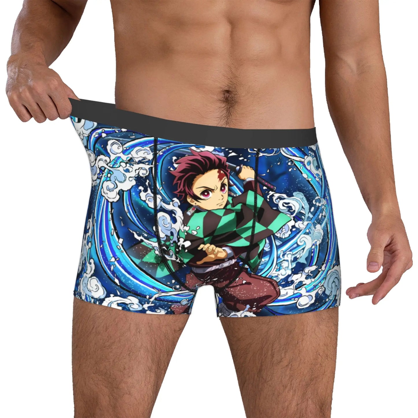 Male Funny D-Demons Slayers Underwear Japanese Manga Boxer Briefs Soft Shorts Panties Underpants