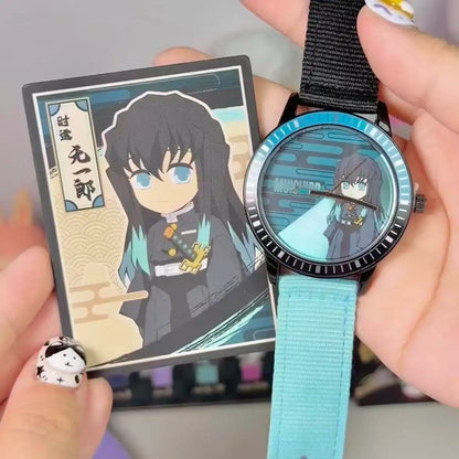 Original Demon Slayer Watch Series Blind Box Anime Secondary Universe Merchandise Co-Branded Wristwatch Birthday Mystery Box Gif