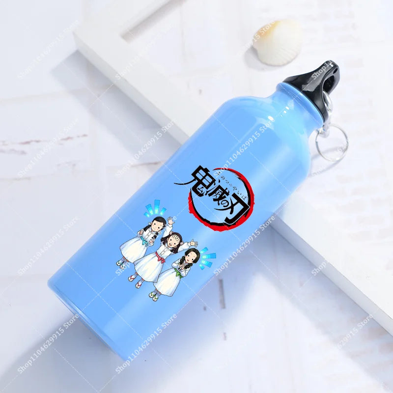 500ml Demon Slayer Aluminum Water Bottle Portable Sport Cup Women Men Anime Tomioka Nezuko Fashion Retro Kettle Birthday Gift