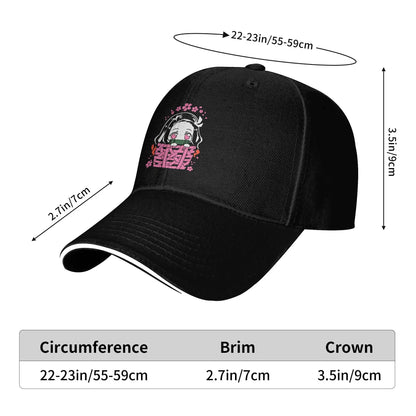 Kamado Nezuko Casual Baseball Cap Spring Character Trucker Hat Hot Sale Tennis Skate Hip Hop Hats  Women Streetwear Baseball Cap