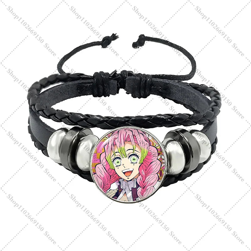 Anime Creative Bracelet Fashion Jewelry Accessories Demon Slayers Cartoon Cute Bracelets Charms Pendant Bangle Birthday Gifts