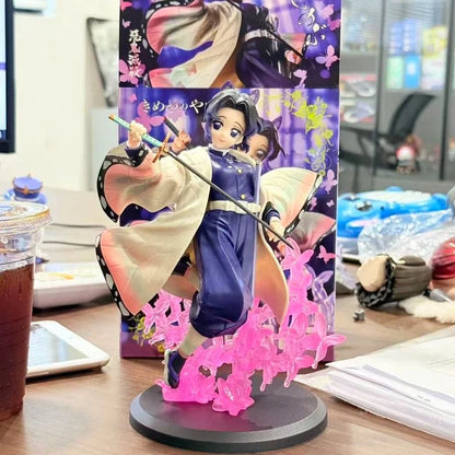 New 18cm Demon Slayer Shinobu Kochou Collectible Anime Figure Pvc Statue Desktop Decoration For Adult Collectors Fans