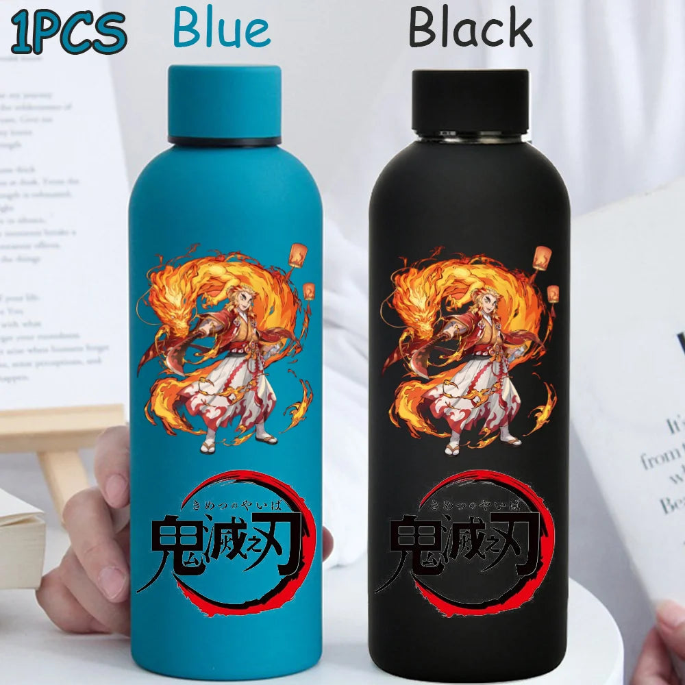Kimetsu No Yaiba 500ML Insulated Water Cup Game Anime Character Paint Small Mouth Bottle Cartoon Large Capacity Drinking Cup