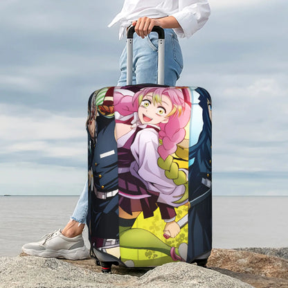 Manga Demon Slayer Luggage Cover Elastic Kimetsu No Yaiba Travel Suitcase Protective Covers Suit For 18-32 inch