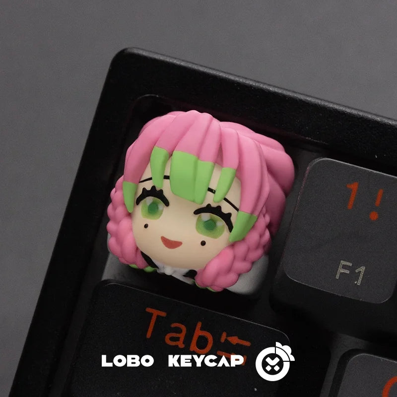 Anime Demon Slayer Kamado Nezuko Series Multiple Styles Keyboard Cute Keycap Decoration Contain Periphery Collectble Fun Gifts