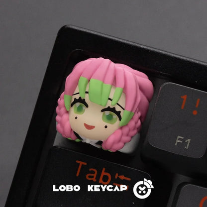 Anime Demon Slayer Kamado Nezuko Series Multiple Styles Keyboard Cute Keycap Decoration Contain Periphery Collectble Fun Gifts