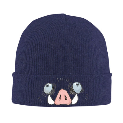 Unisex Rib Knit Cuffed Beanie Demon Slayers anime Accessories Warm Winter Skullies Knitted Caps  Beanies Skullies