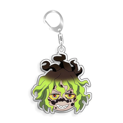 For Demon Slayer Daki Akaza Gyutaro Kokushibo Douma Obanai Iguro Acrylic Selfmade Cartoon Anime Keychain Pendant Toy Gift 5cm