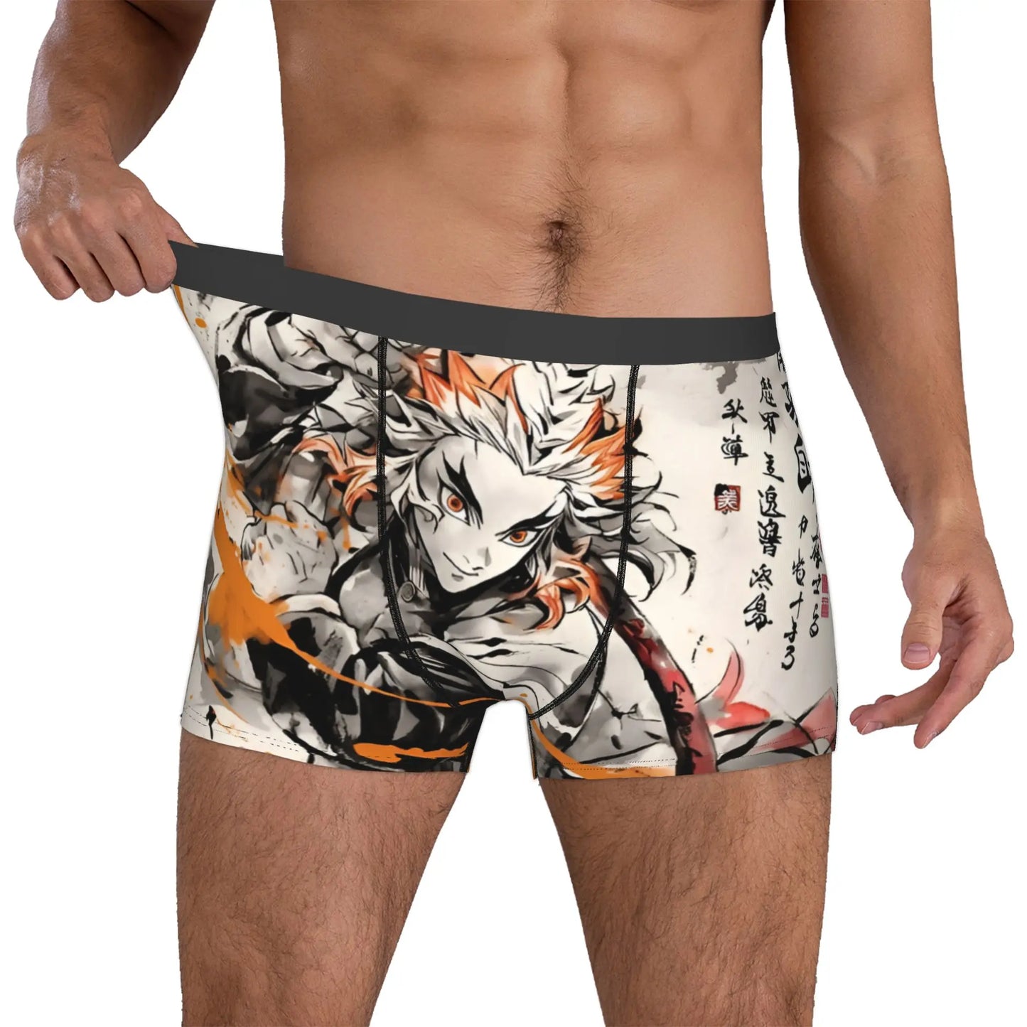 Male Funny D-Demons Slayers Underwear Japanese Manga Boxer Briefs Soft Shorts Panties Underpants