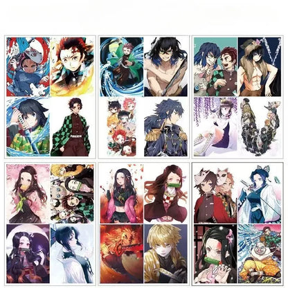 24pcs DEMON SLAYER Characters Colorful Cartoon Art Book for Drawing and Improving Your Skills