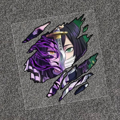 New Demon Slayer Stickers Cartoon Animation Characters Creative Personalized Car Stickers Computer Electric Vehicle Decoration