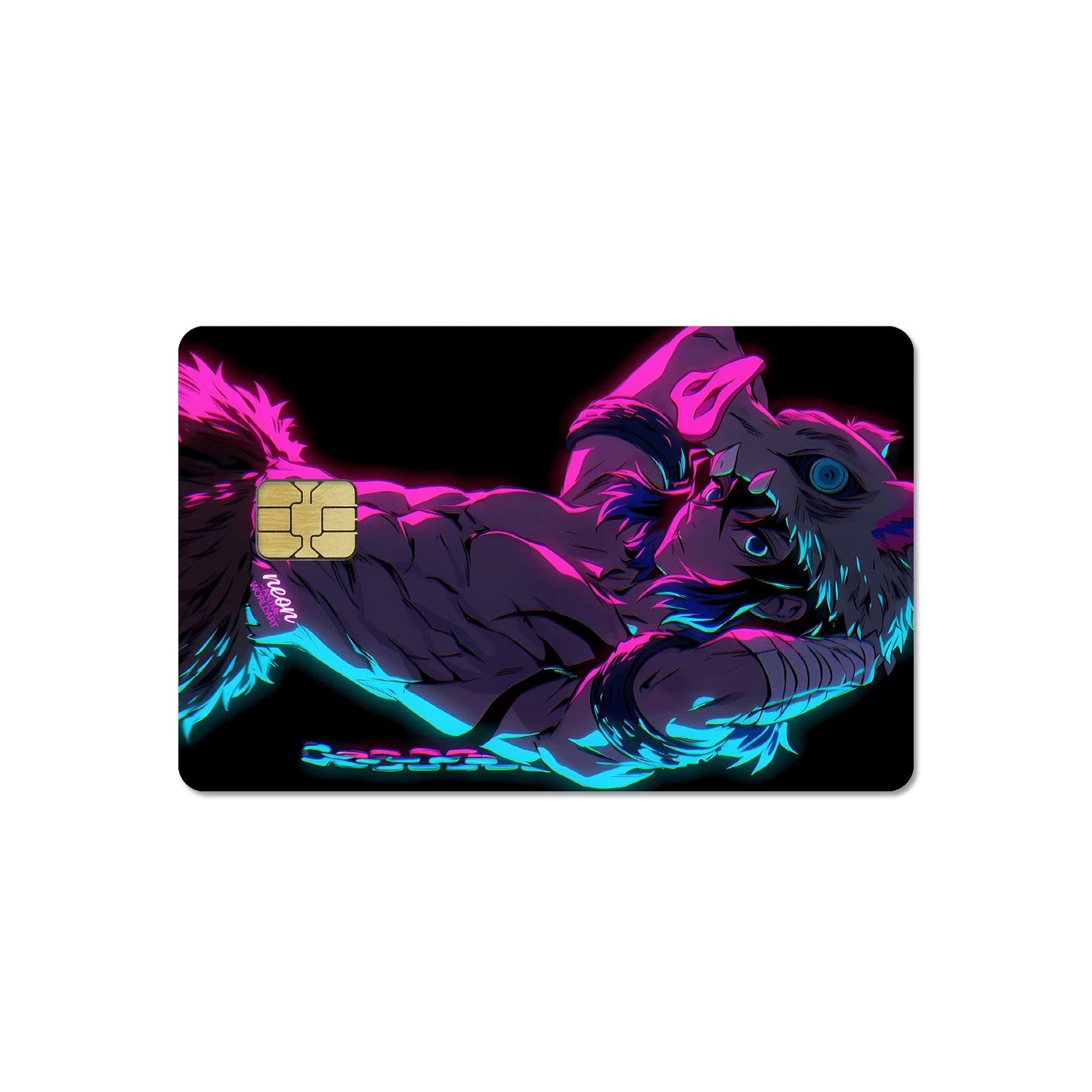 DIY Self-made Anime Demon Slayer 2.5D HD Matte PVC Sticker Film Tape Skin for Credit Card Debit Card Waterproof Sticke Gift