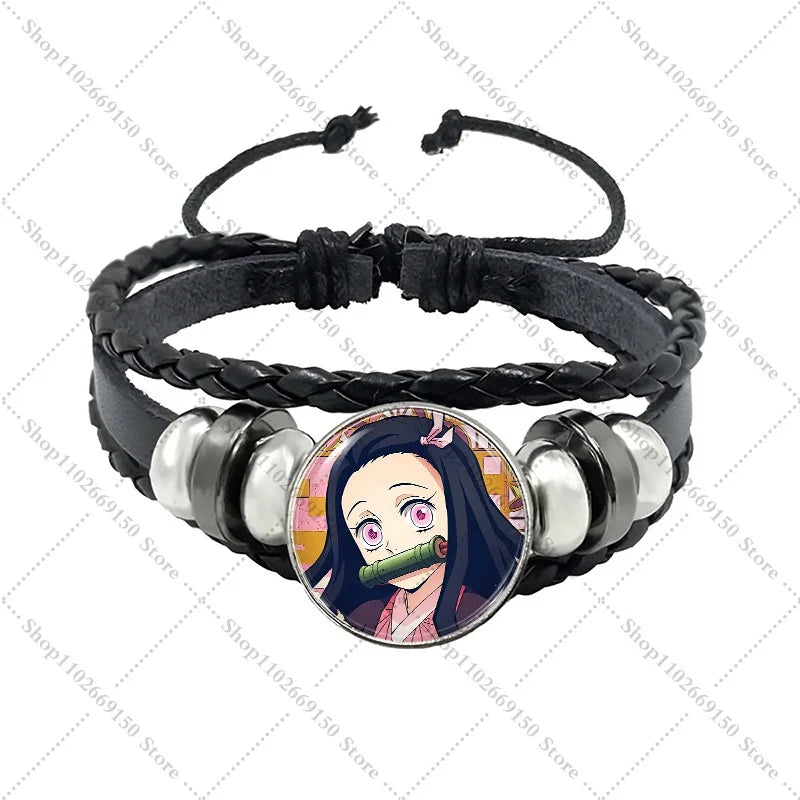 Anime Creative Bracelet Fashion Jewelry Accessories Demon Slayers Cartoon Cute Bracelets Charms Pendant Bangle Birthday Gifts