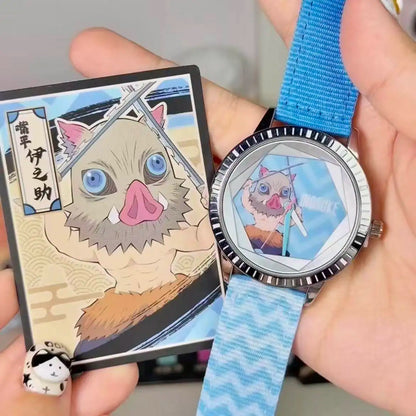 Original Demon Slayer Watch Series Blind Box Anime Secondary Universe Merchandise Co-Branded Wristwatch Birthday Mystery Box Gif
