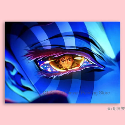 Demon Slayer Destruction Unlimited City Movie Poster Animation Anime Room Wall Sticker Collection Decorative Painting