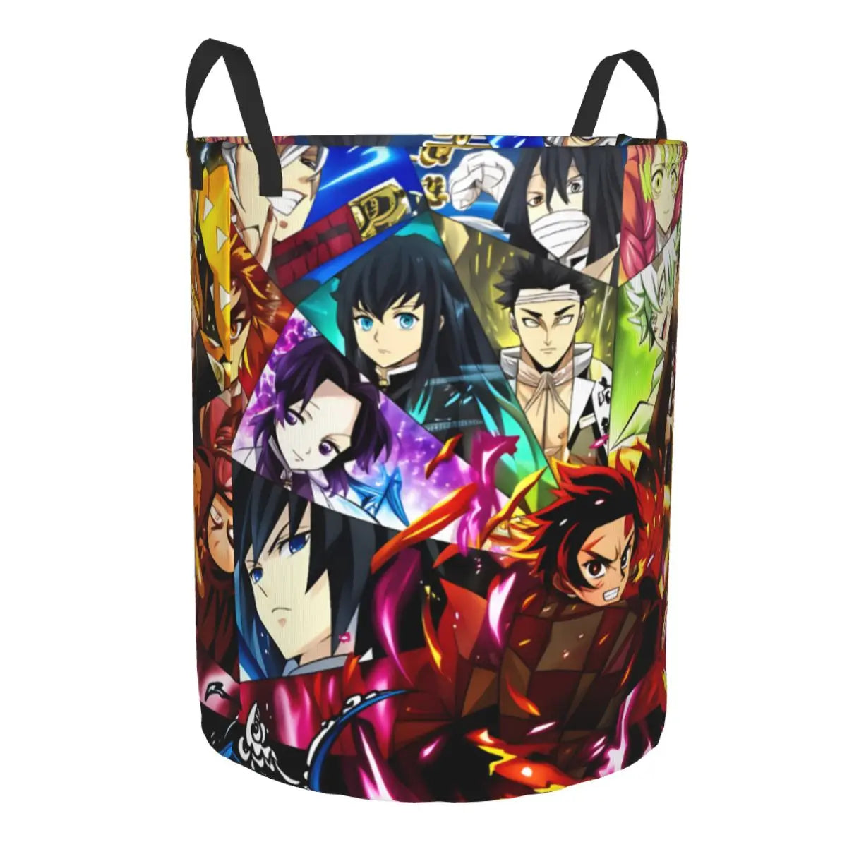 Tanjiro Kamado Demon Slayer Nezuko Kamado Laundry Basket Zenitsu Agatsuma Clothes Hamper for Household Clothes Storage Bag