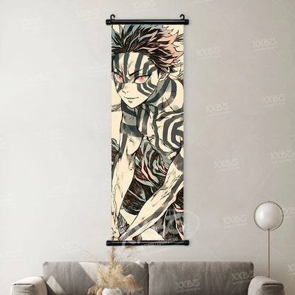 Demon Slayer Poster Home Decor Hashibira Inosuke Canvas Scrolls Picture Agatsuma Zenitsu Wall Art Kamado Nezuko Hanging Painting