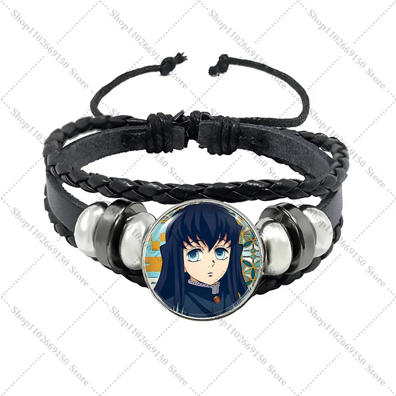 Anime Creative Bracelet Fashion Jewelry Accessories Demon Slayers Cartoon Cute Bracelets Charms Pendant Bangle Birthday Gifts
