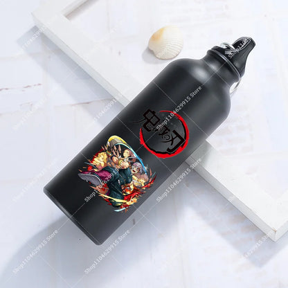 500ml Demon Slayer Aluminum Water Bottle Portable Sport Cup Women Men Anime Tomioka Nezuko Fashion Retro Kettle Birthday Gift