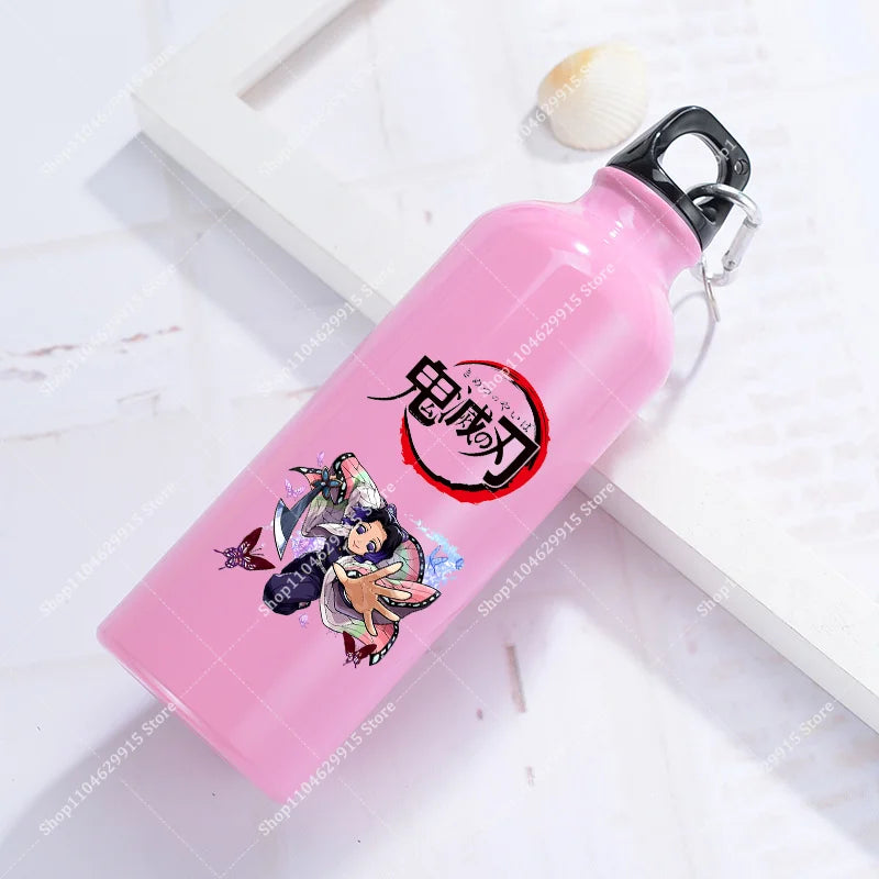 500ml Demon Slayer Aluminum Water Bottle Portable Sport Cup Women Men Anime Tomioka Nezuko Fashion Retro Kettle Birthday Gift
