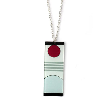 Japanese Anime Demon Slayer Necklace Kamado Tanjiro Pendant Acrylic Accessories Wholesale Cosplay Jewelry Gift for Fans