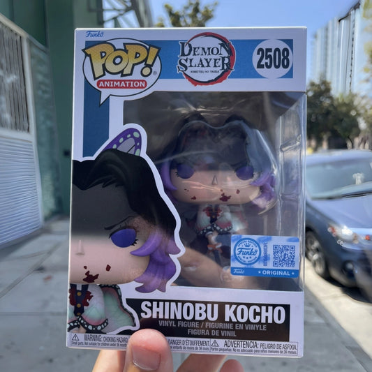 Demon Slayer Shinobu Kocho Bloody Vinyl Figure Funko Pop 2508 Officially Licensed Collectible Desktop Decor Limited Edition Gift