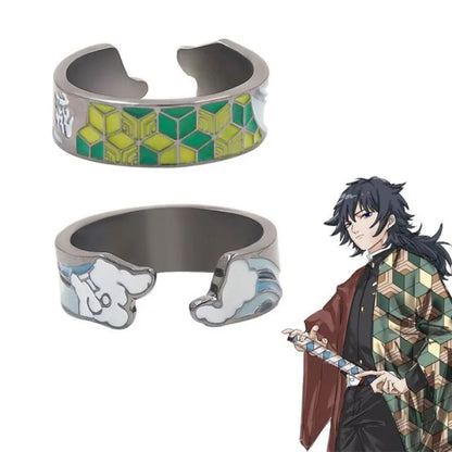 Anime Peripheral Ghost Slayer: My Wife Shanyi Tomioka Yoshitomo You Bean Charcoal Jiro Can Open and Close Ring
