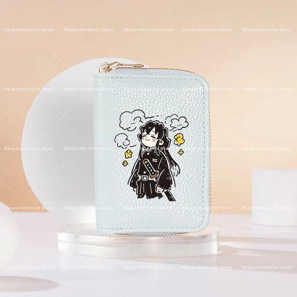 New Demon Slayer Wallet Woman Man Fashion Zipper Wallet Anime Cartoon Coin Purse Man Card Holder Fashion Money Bag Birthday Gift