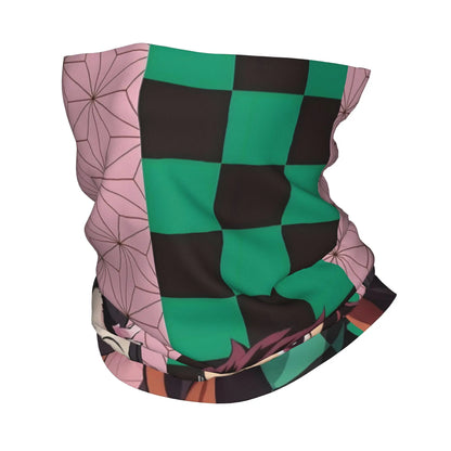 Custom Demones S-Slayer Bandana Winter Neck Warmer Women Windproof Wrap Face Scarf for Ski  Gaiter Headband
