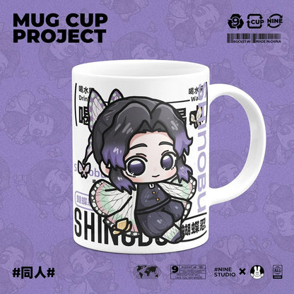 Demon Slayer Kamado Tanjirou Shinazugawa Sanemi creative cartoon ceramic mug home office afternoon tea coffee cup birthday Gifts