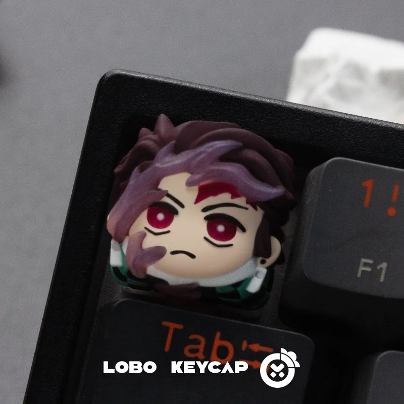 Anime Demon Slayer Kamado Nezuko Series Multiple Styles Keyboard Cute Keycap Decoration Contain Periphery Collectble Fun Gifts