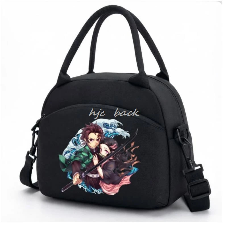 Hot Kamado Nezuko Demon Slayer Lunch Bag Student Lunch Box With Heat Preservation Function Large Capacity Portable Lunch Bag