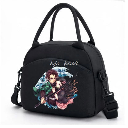 Hot Kamado Nezuko Demon Slayer Lunch Bag Student Lunch Box With Heat Preservation Function Large Capacity Portable Lunch Bag