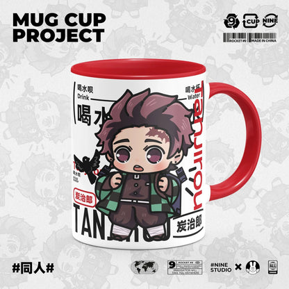 Demon Slayer Kamado Tanjirou Shinazugawa Sanemi creative cartoon ceramic mug home office afternoon tea coffee cup birthday Gifts