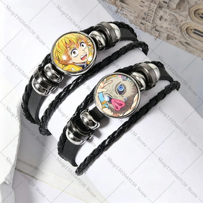 Anime Creative Bracelet Fashion Jewelry Accessories Demon Slayers Cartoon Cute Bracelets Charms Pendant Bangle Birthday Gifts