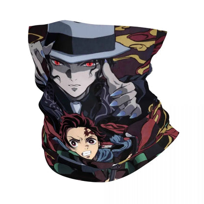 Custom Manga Demon Slayer Bandana Neck Gaiter for Hiking Camping Men Women Wrap Scarf Kimetsu No Yaiba Balaclava Warmer