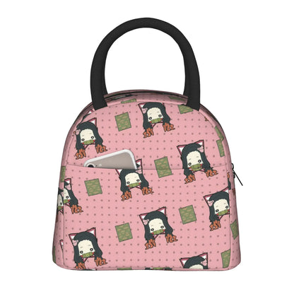 Muichiro Tokito Insulated Lunch Bags High Capacity Demons Anime Lunch Container Thermal Bag Tote Lunch Box Food Handbags