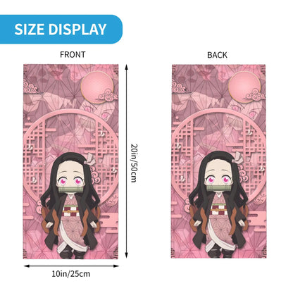 Custom Demones S-Slayer Bandana Winter Neck Warmer Women Windproof Wrap Face Scarf for Ski  Gaiter Headband