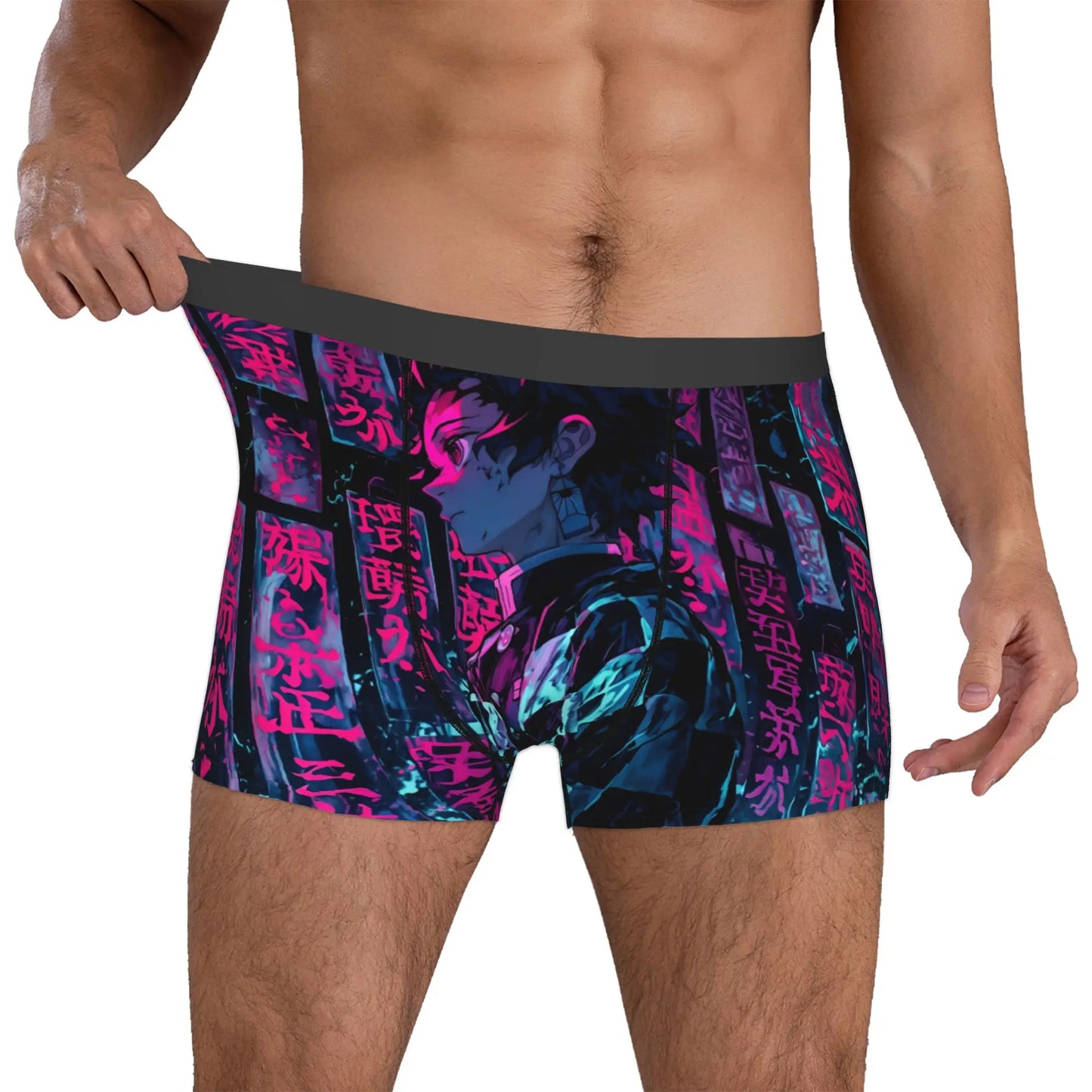 Male Funny D-Demons Slayers Underwear Japanese Manga Boxer Briefs Soft Shorts Panties Underpants