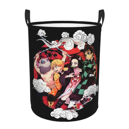Demon Slayer Tanjiro Kamado Laundry Basket Collapsible Large Capacity Clothes Storage Bin Anime Manga 
 Laundry Hamper