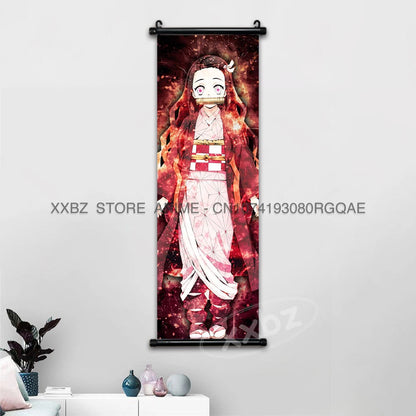 Demon Slayer Scrolls Picture Himejima Gyoumei Wall Art  Tomioka Giyuu Home Decor Rengoku Kyoujurou Hanging Painting Anime Poster